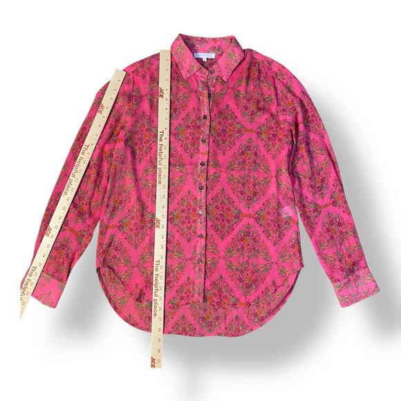 Olivaceous Floral‎ Button-Up Womens Size S Pink Boho Colorful - Picture 3 of 7